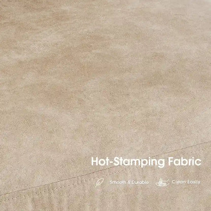 MCombo Set of 2 Modern Accent Chairs, Armchair with Upholstered Cushion, Leathaire Fabric Lounge Chairs for Living Room 4748