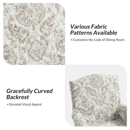 Alethea Upholstered Slipcover Arm Dining Chair with Soild Wood Legs by HULALA HOME