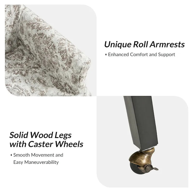 Alethea Upholstered Slipcover Arm Dining Chair with Soild Wood Legs by HULALA HOME