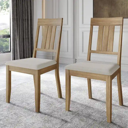 CraftPorch Classic Wooden Dining Chairs (Set of 2) - N/A