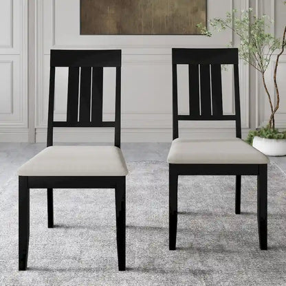 CraftPorch Classic Wooden Dining Chairs (Set of 2) - N/A