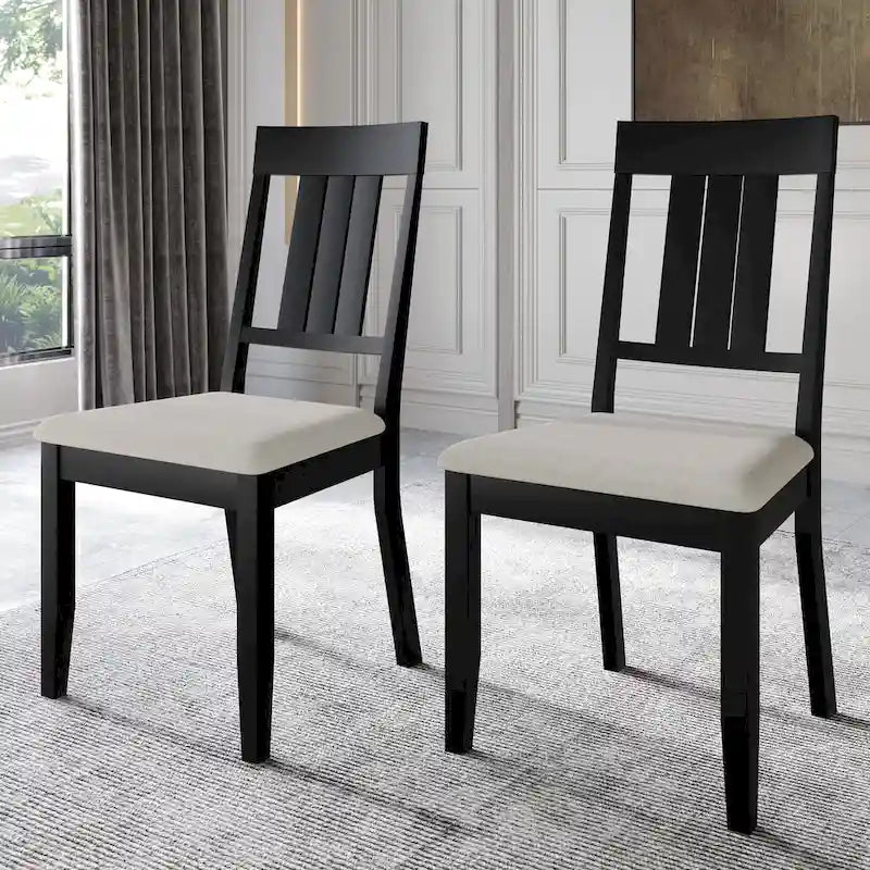CraftPorch Classic Wooden Dining Chairs (Set of 2) - N/A