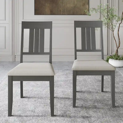 CraftPorch Classic Wooden Dining Chairs (Set of 2) - N/A