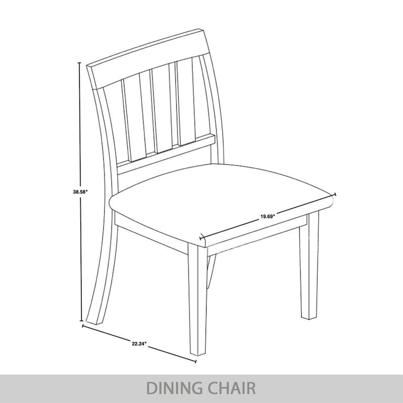 CraftPorch Classic Wooden Dining Chairs (Set of 2) - N/A