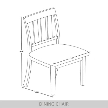 CraftPorch Classic Wooden Dining Chairs (Set of 2) - N/A