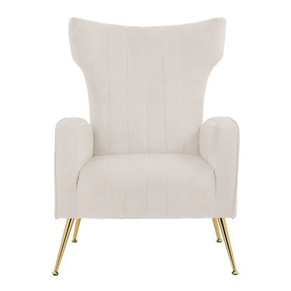 Upholstered Wingback Accent Chair - 26.4 W x 37.8 H x 32.6 D