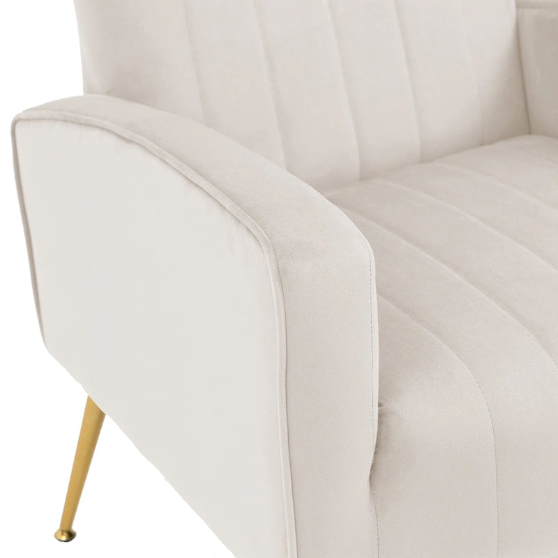 Upholstered Wingback Accent Chair - 26.4 W x 37.8 H x 32.6 D