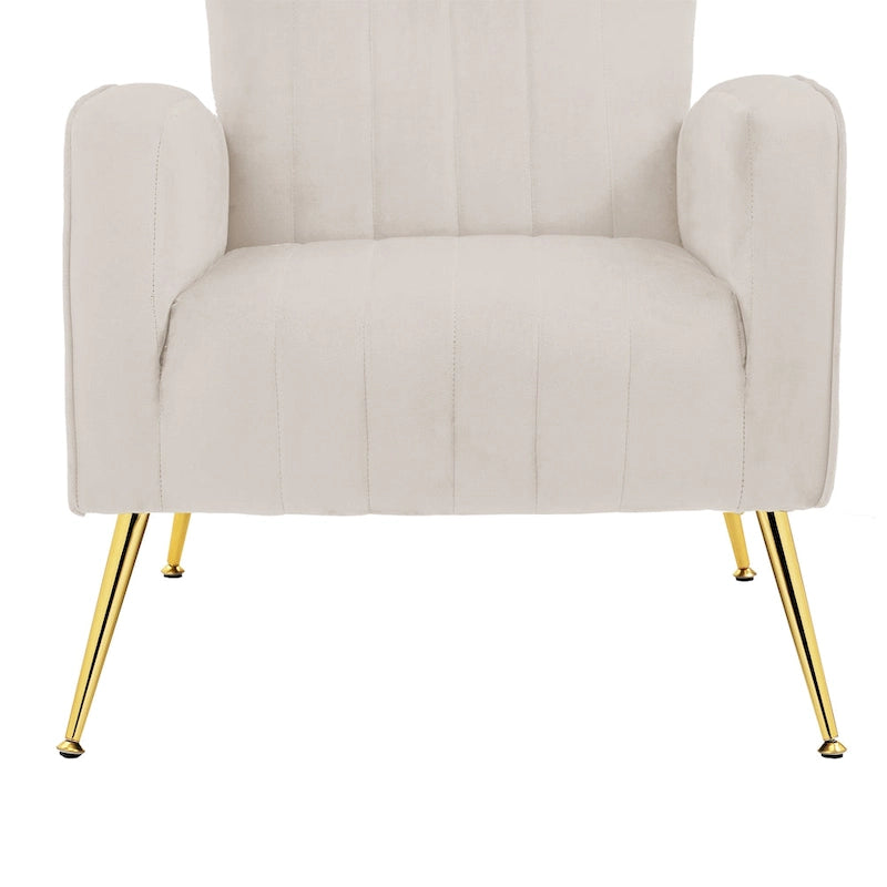 Upholstered Wingback Accent Chair - 26.4 W x 37.8 H x 32.6 D