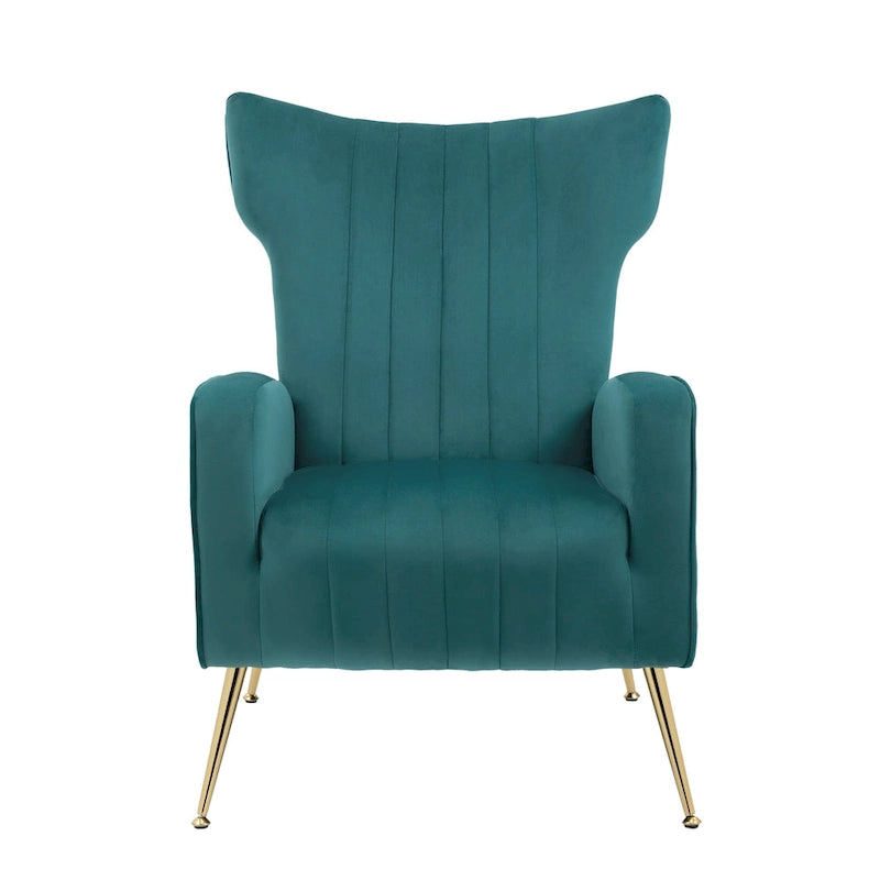Upholstered Wingback Accent Chair - 26.4 W x 37.8 H x 32.6 D
