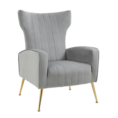Upholstered Wingback Accent Chair - 26.4 W x 37.8 H x 32.6 D