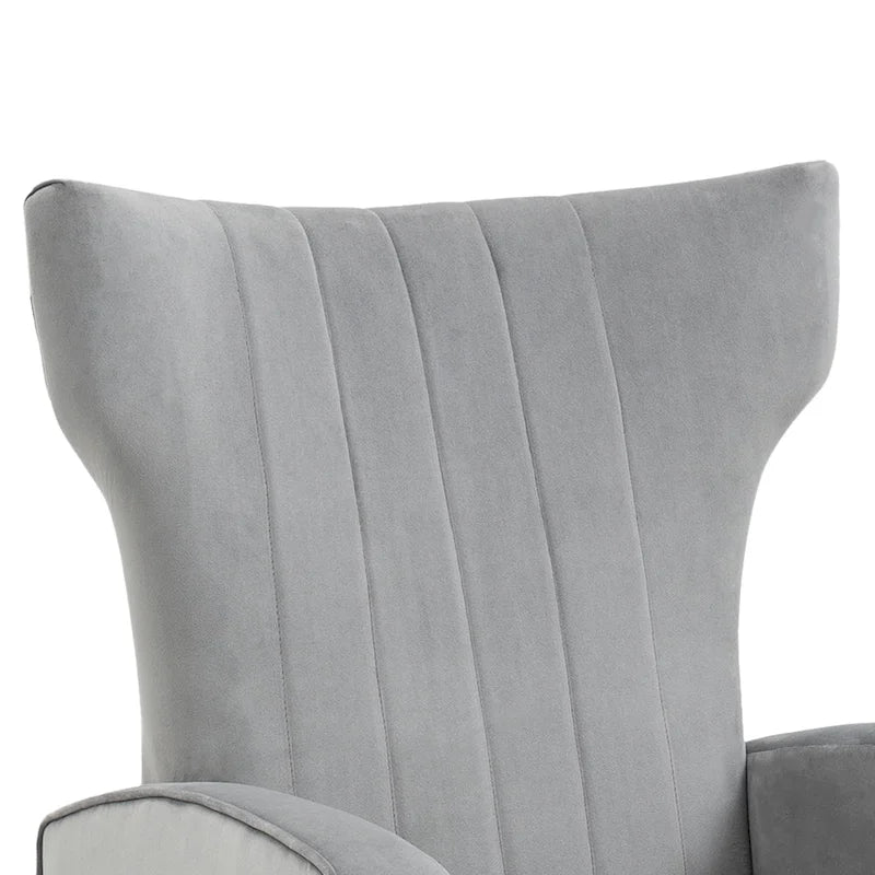 Upholstered Wingback Accent Chair - 26.4 W x 37.8 H x 32.6 D