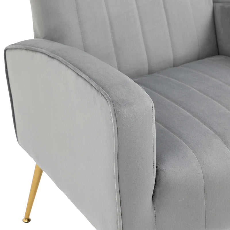 Upholstered Wingback Accent Chair - 26.4 W x 37.8 H x 32.6 D