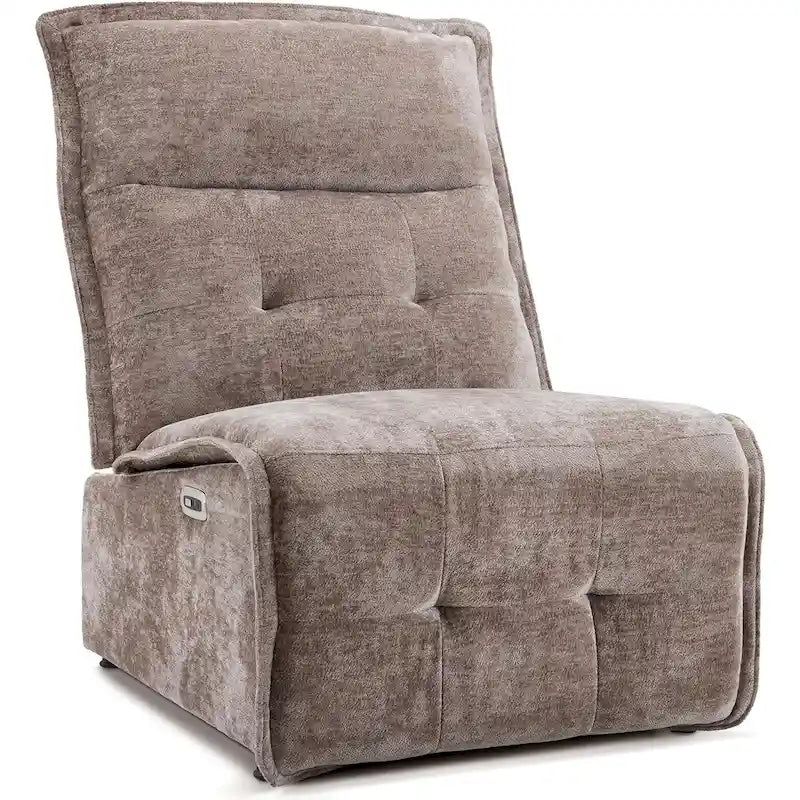 MCombo Armless Power Recliner Chair with USB Ports, 3.5  Wall Clearance Electric Reclining Sofa Chair for Living Room, ALR01