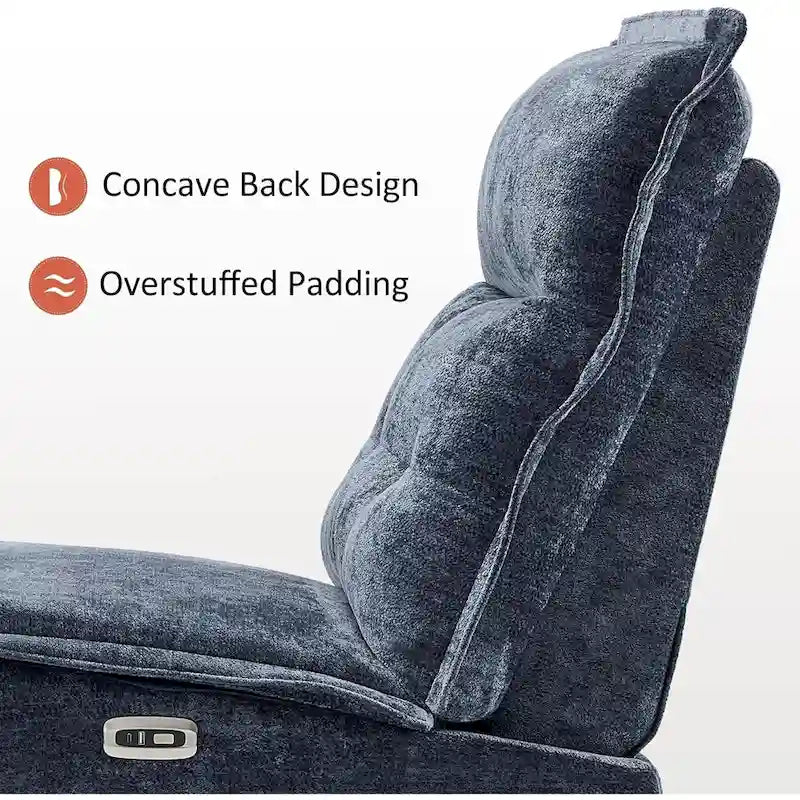 MCombo Armless Power Recliner Chair with USB Ports, 3.5  Wall Clearance Electric Reclining Sofa Chair for Living Room, ALR01
