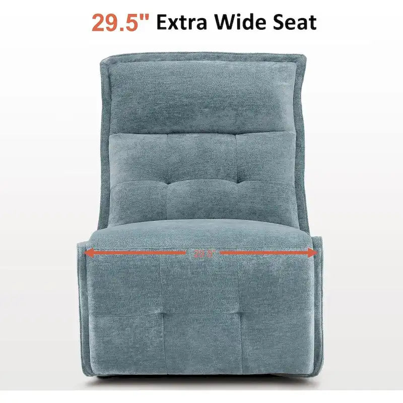 MCombo Armless Power Recliner Chair with USB Ports, 3.5  Wall Clearance Electric Reclining Sofa Chair for Living Room, ALR01