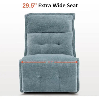 MCombo Armless Power Recliner Chair with USB Ports, 3.5  Wall Clearance Electric Reclining Sofa Chair for Living Room, ALR01