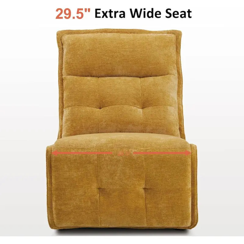 MCombo Armless Power Recliner Chair with USB Ports, 3.5  Wall Clearance Electric Reclining Sofa Chair for Living Room, ALR01