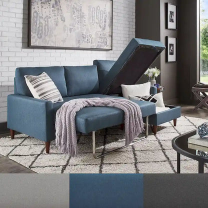 Parker Convertible Sofa with Right Facing Storage Chaise by iNSPIRE Q Modern