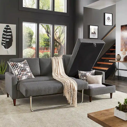 Parker Convertible Sofa with Right Facing Storage Chaise by iNSPIRE Q Modern