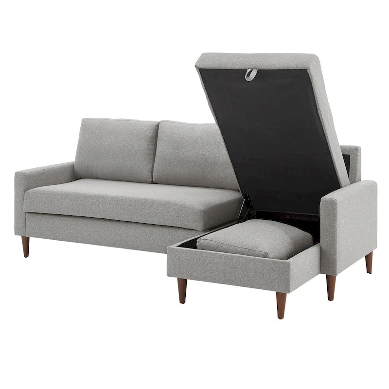 Parker Convertible Sofa with Right Facing Storage Chaise by iNSPIRE Q Modern