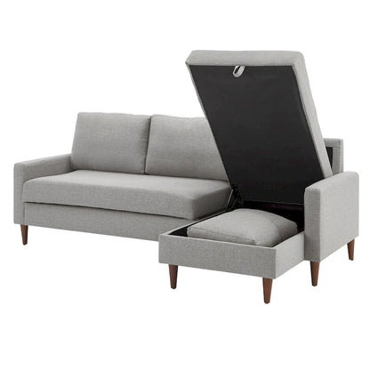 Parker Convertible Sofa with Right Facing Storage Chaise by iNSPIRE Q Modern