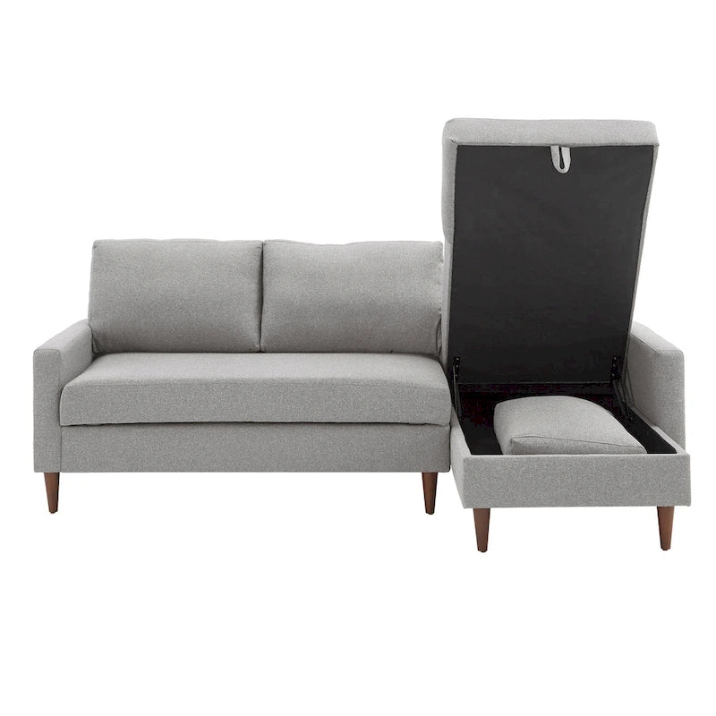 Parker Convertible Sofa with Right Facing Storage Chaise by iNSPIRE Q Modern