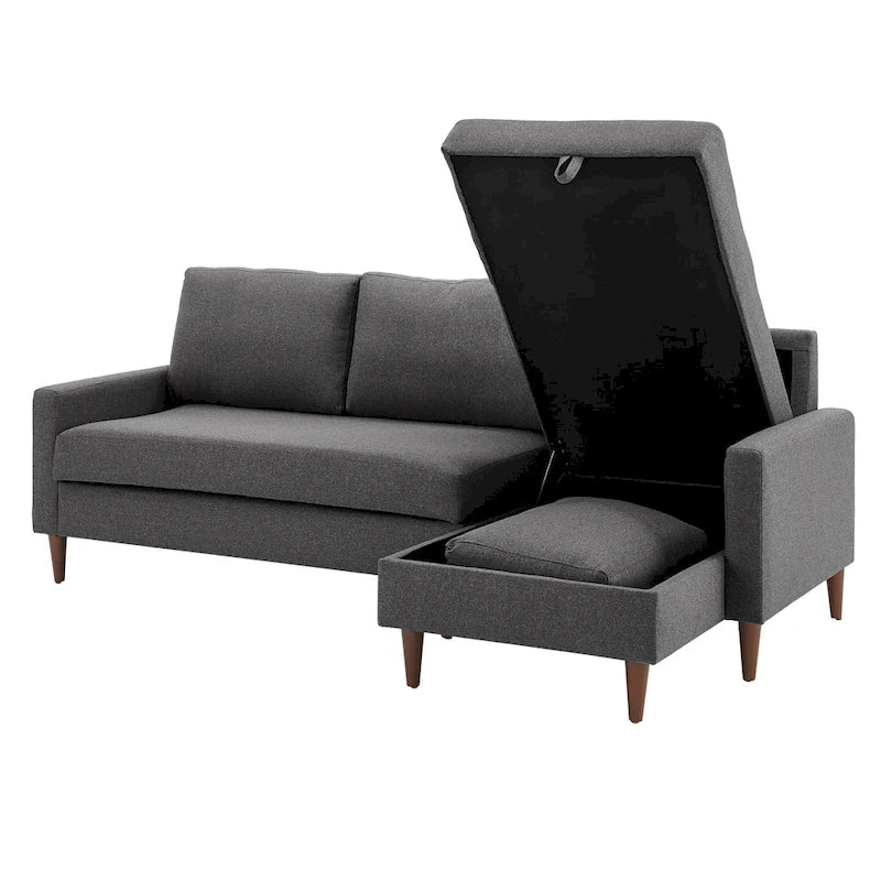 Parker Convertible Sofa with Right Facing Storage Chaise by iNSPIRE Q Modern