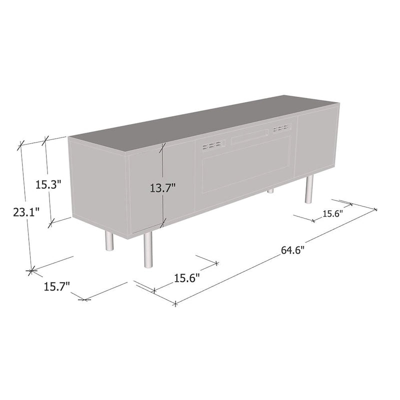 Goldie BL-EF Electric Fireplace 65  TV Stand