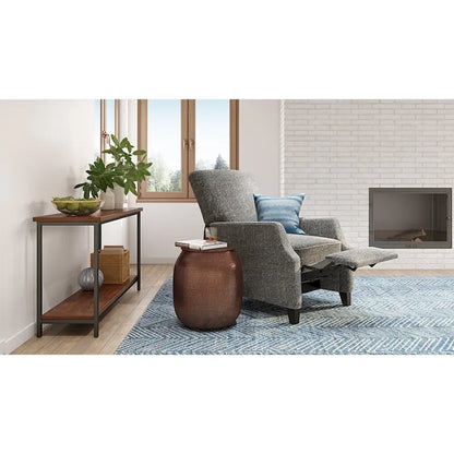 WYNDENHALL Riva Industrial 19 inch Wide Metal Storage Accent Side Table, Fully Assembled