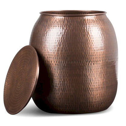 WYNDENHALL Riva Industrial 19 inch Wide Metal Storage Accent Side Table, Fully Assembled