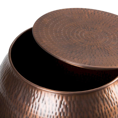 WYNDENHALL Riva Industrial 19 inch Wide Metal Storage Accent Side Table, Fully Assembled