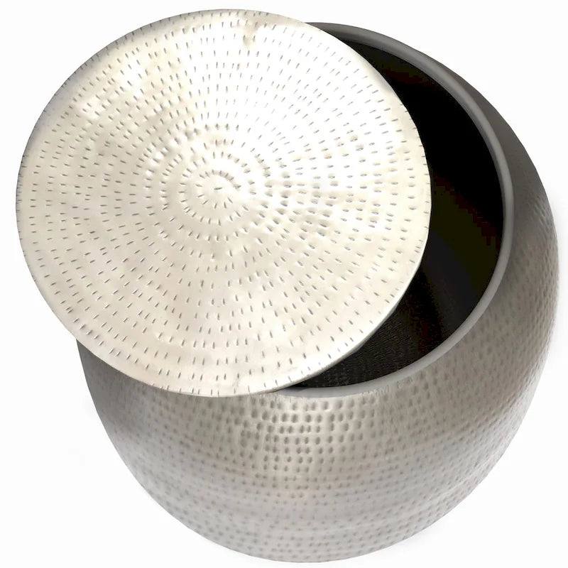 WYNDENHALL Riva Industrial 19 inch Wide Metal Storage Accent Side Table, Fully Assembled