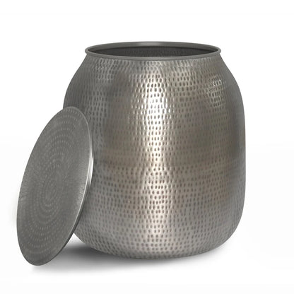 WYNDENHALL Riva Industrial 19 inch Wide Metal Storage Accent Side Table, Fully Assembled