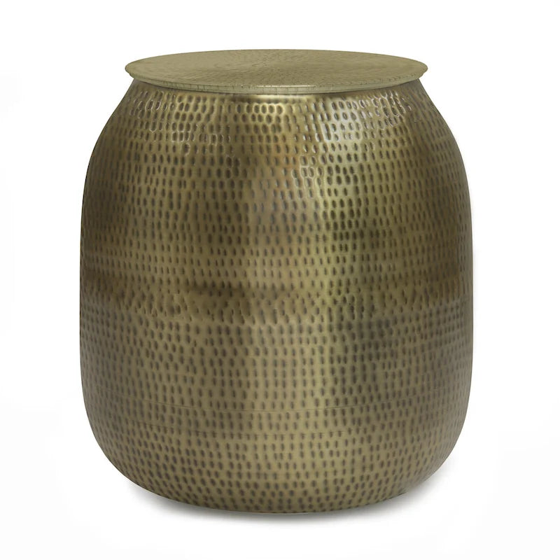 WYNDENHALL Riva Industrial 19 inch Wide Metal Storage Accent Side Table, Fully Assembled