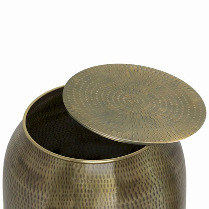 WYNDENHALL Riva Industrial 19 inch Wide Metal Storage Accent Side Table, Fully Assembled