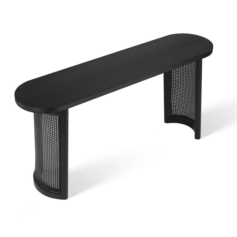 60  Solid Rattan Console Table