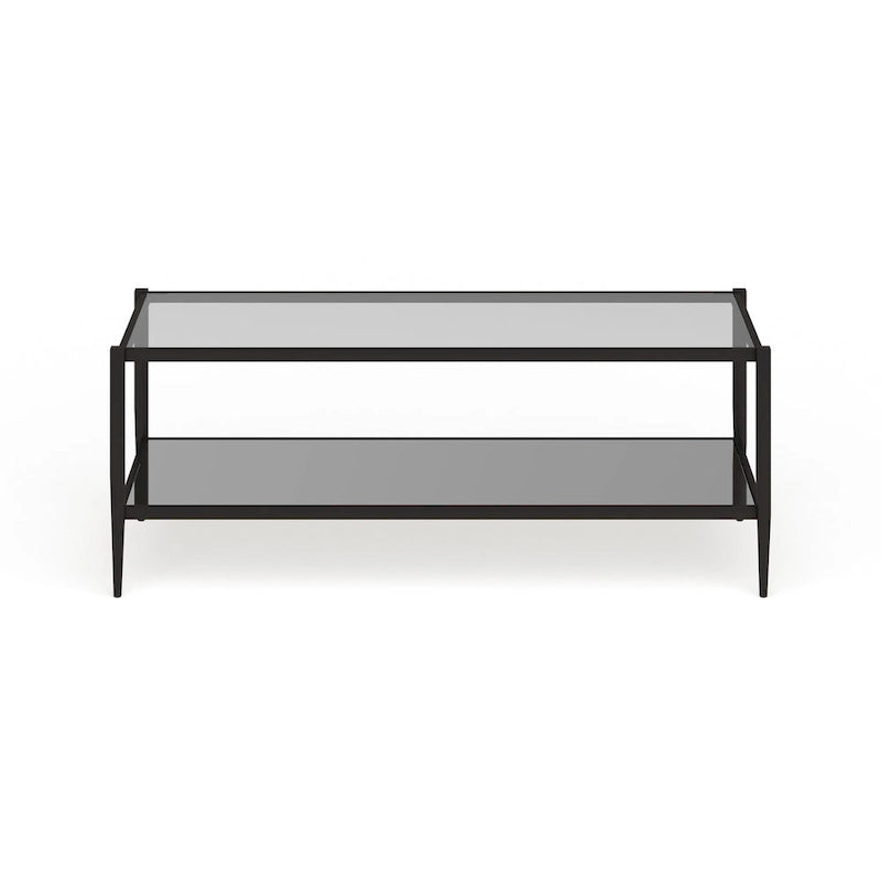 Hera 45  Wide Rectangular Coffee Table with Mirror Shelf