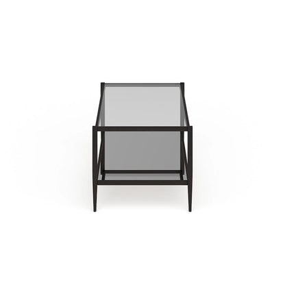 Hera 45  Wide Rectangular Coffee Table with Mirror Shelf