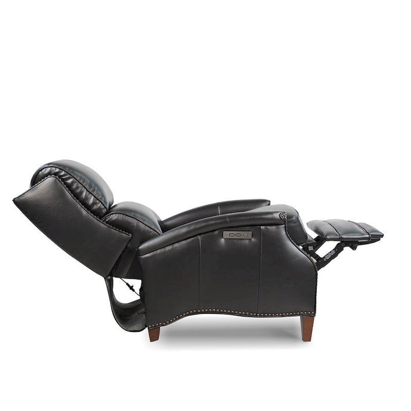Hekkin Genuine Leather Power Recliner with Adjustable Headrest and USB Port Ultra-Comfy Living Room Seating