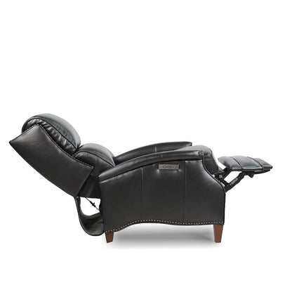 Hekkin Genuine Leather Power Recliner with Adjustable Headrest and USB Port Ultra-Comfy Living Room Seating