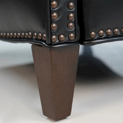 Hekkin Genuine Leather Power Recliner with Adjustable Headrest and USB Port Ultra-Comfy Living Room Seating