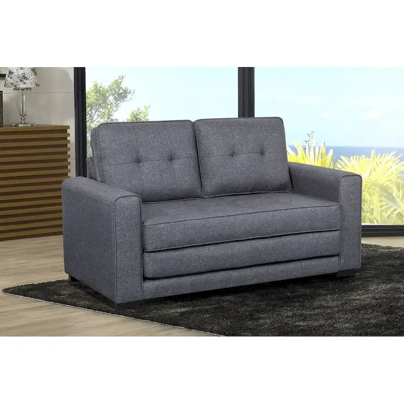 Daisy Modern Fabric Loveseat and Sofa Bed