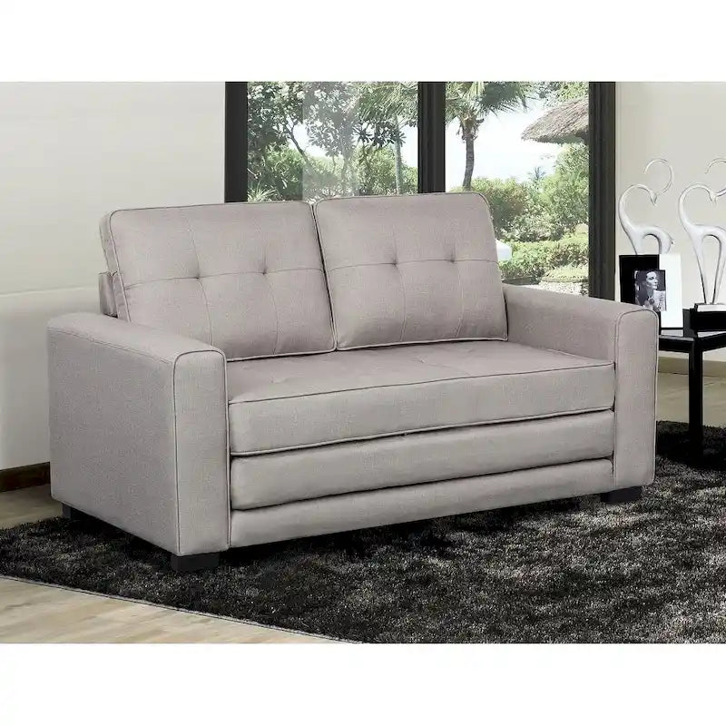 Daisy Modern Fabric Loveseat and Sofa Bed
