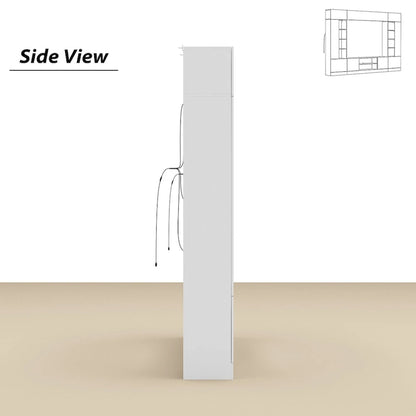 Wall Unit TV Stand with Bookshelves for TVs up to 70 , Modern Console