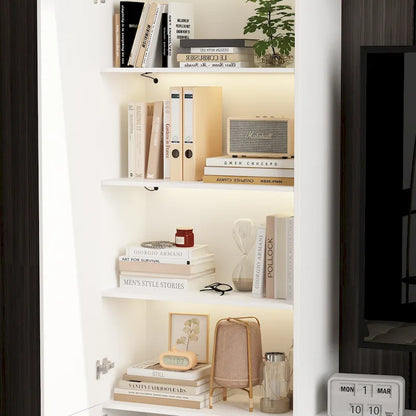 Wall Unit TV Stand with Bookshelves for TVs up to 70 , Modern Console