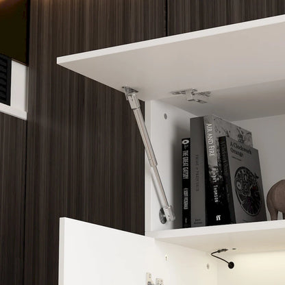 Wall Unit TV Stand with Bookshelves for TVs up to 70 , Modern Console