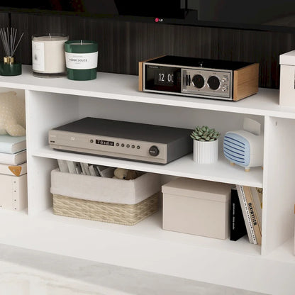 Wall Unit TV Stand with Bookshelves for TVs up to 70 , Modern Console