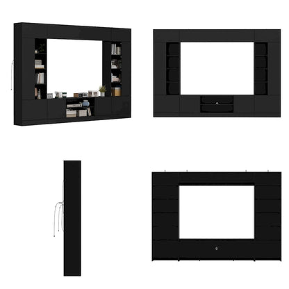 Wall Unit TV Stand with Bookshelves for TVs up to 70 , Modern Console