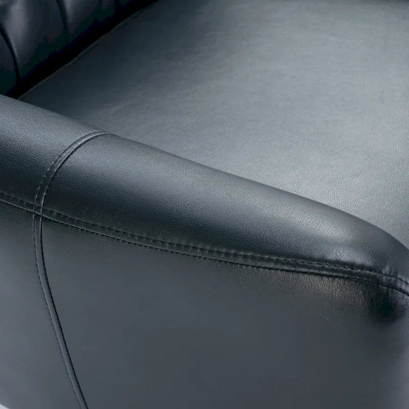 Cleveland Tufted Faux Leather Swivel Chair by Greyson Living