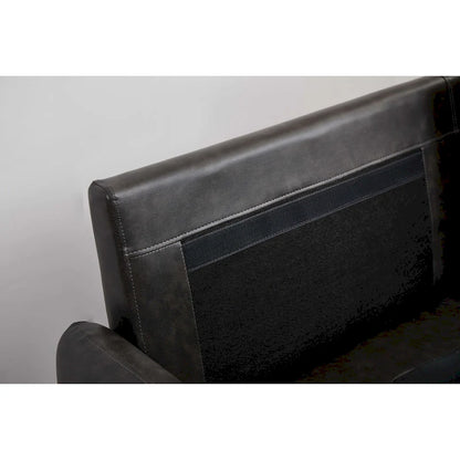 Faux leather 58  Square Arm Loveseat